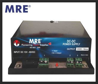 12V / 5Amp - DC-DC battery back-up power supply with main output