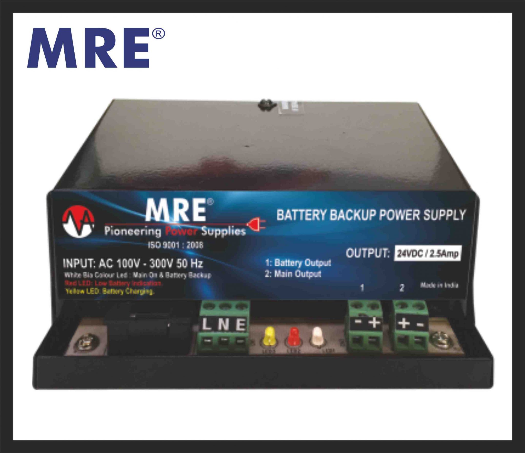 Battery backup for Fire alarm Option 1 MRE MR Powertech