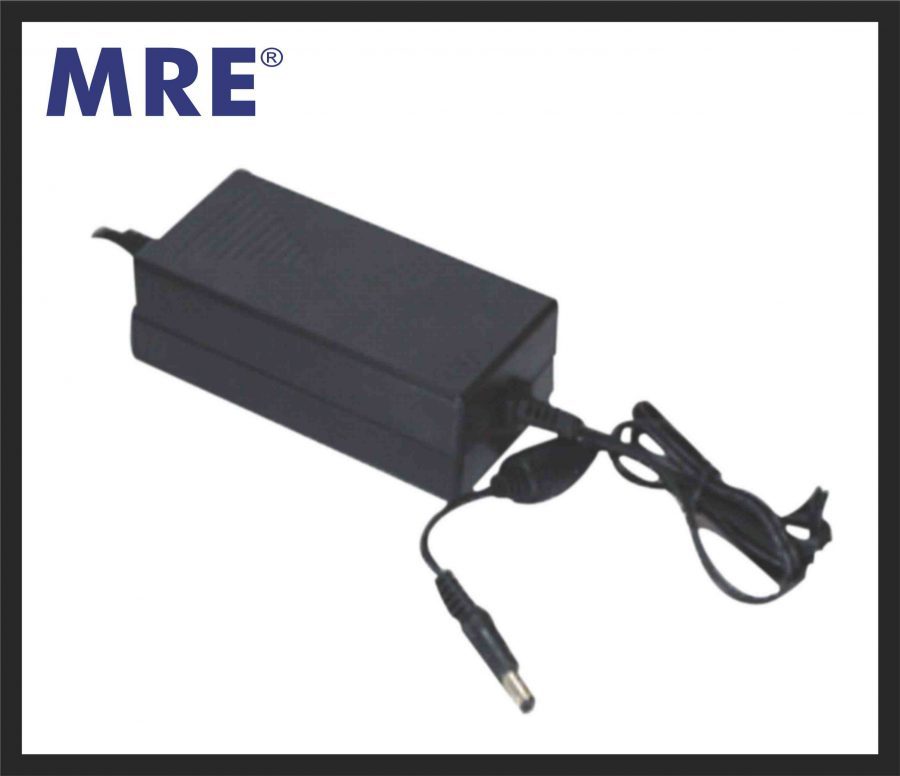 Black power adapter with output cable