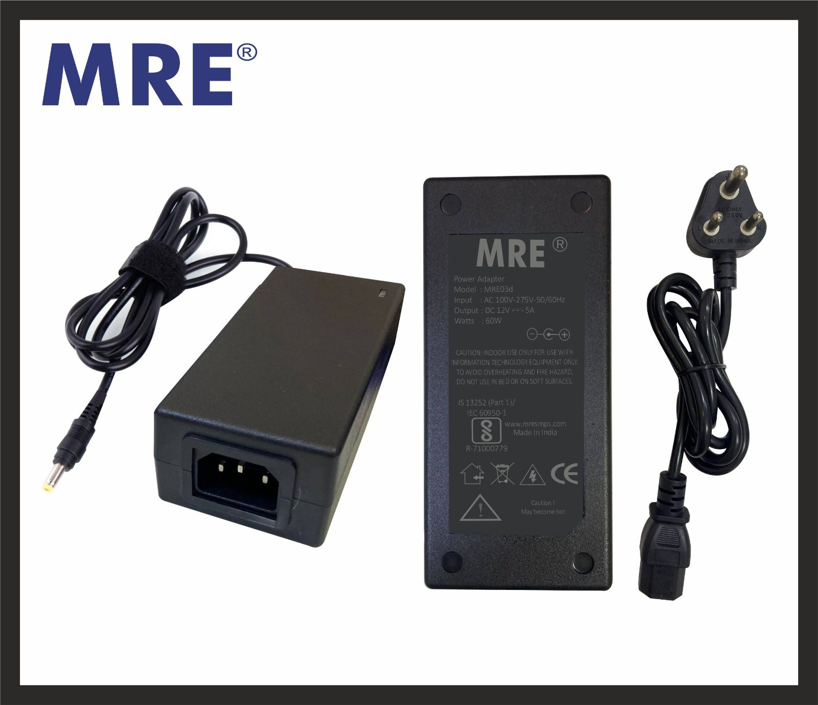 12V - 5A Mini PC Power Adapter - MRE MR Powertech